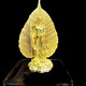 Tượng phật và lá bồ đề mạ vàng 24K