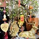 Lá bồ đề treo xe ô tô chữ đúc nổi 3D mạ vàng 24K (Chữ Cha)