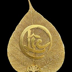 Lá bồ đề mạ vàng 24K (Chữ Lộc)