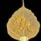 Lá bồ đề mạ vàng 24K (Chữ Gia)