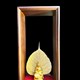 Tượng phật tọa thiền và lá bồ đề mạ vàng 24K (không bao gồm kỷ gỗ)