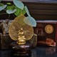 Tượng phật và lá Bồ đề mạ vàng 24K để xe ô tô